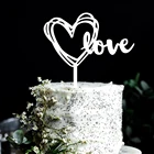 Персонализация любовь акриловый торт Топпер для свадебного торта украшения помолвки годовщина с Днем Святого Валентина пользу сюрприз
