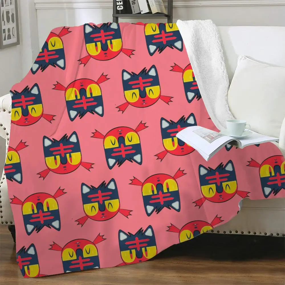 

Симпатичное покрывало в стиле хип-хоп для кровечерние, плюшевое покрывало