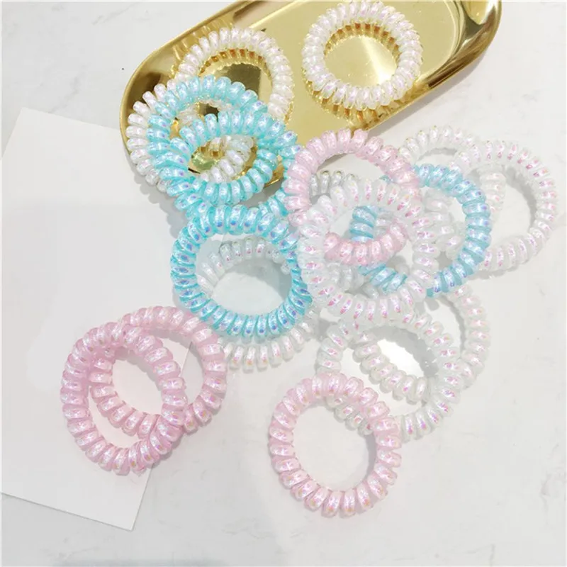 Женские резинки для волос цветные фиксации конского хвоста в спиральной форме| |