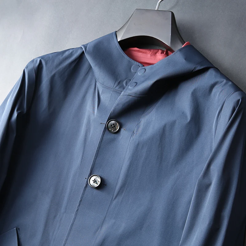 Новый деловой Повседневный тканевый водонепроницаемый удобный Тренч средней