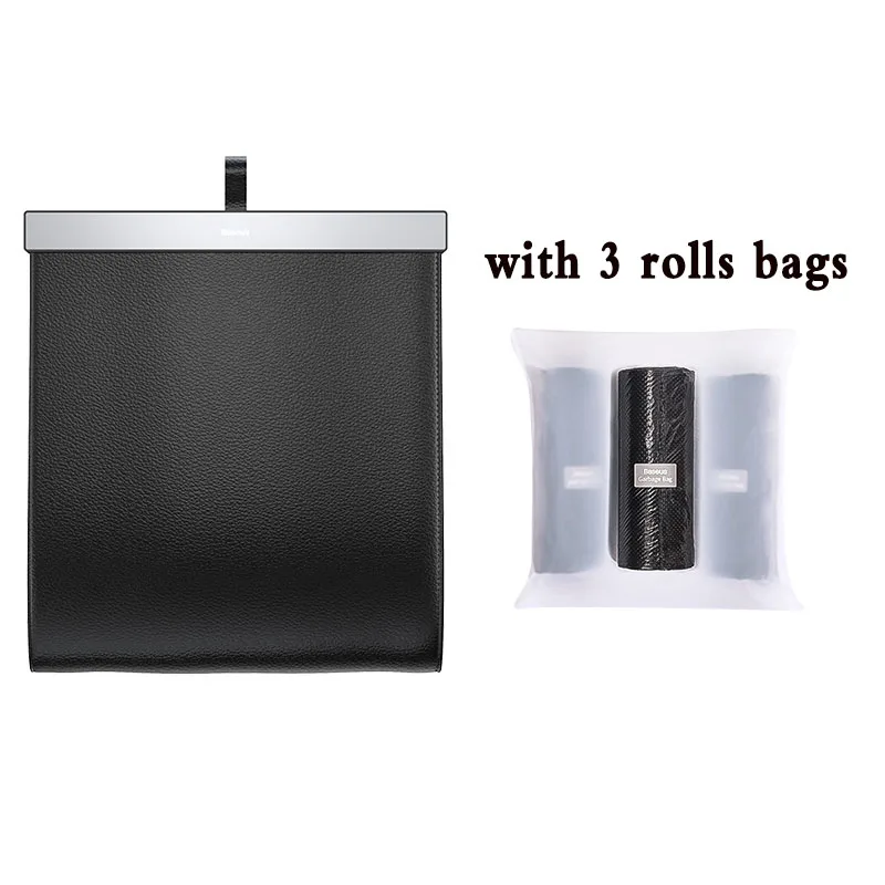 

Baseus корзины для хранения автомобиля Органайзер для спинки сиденья автомобиля PU кожаный чехол с мешком для мусора органайзер для автомобиля аксессуары для интерьера