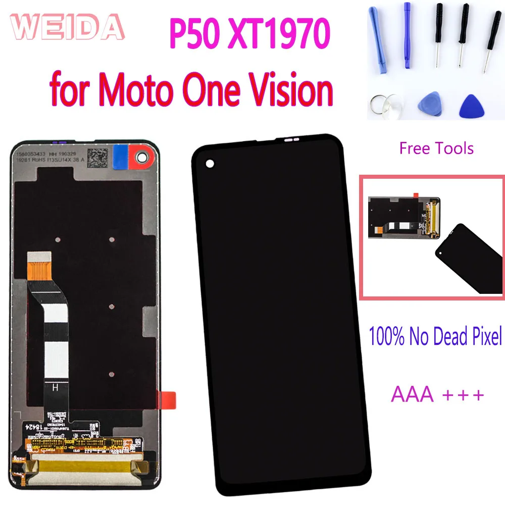 Оригинальный ЖК-дисплей 6 3 дюйма для Motorola Moto One Vision P50 XT1970 сенсорный экран