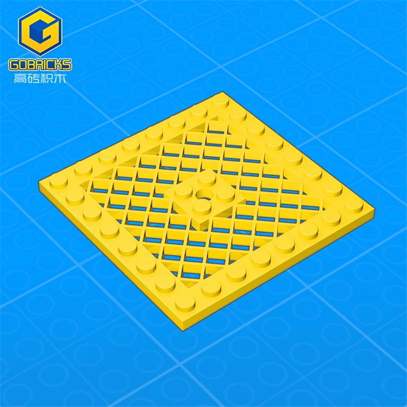 [Gobrick] GDS-1122 строительный блок (№ 4151) решетчатая пластина 8X8-8x8 специальная сетчатая