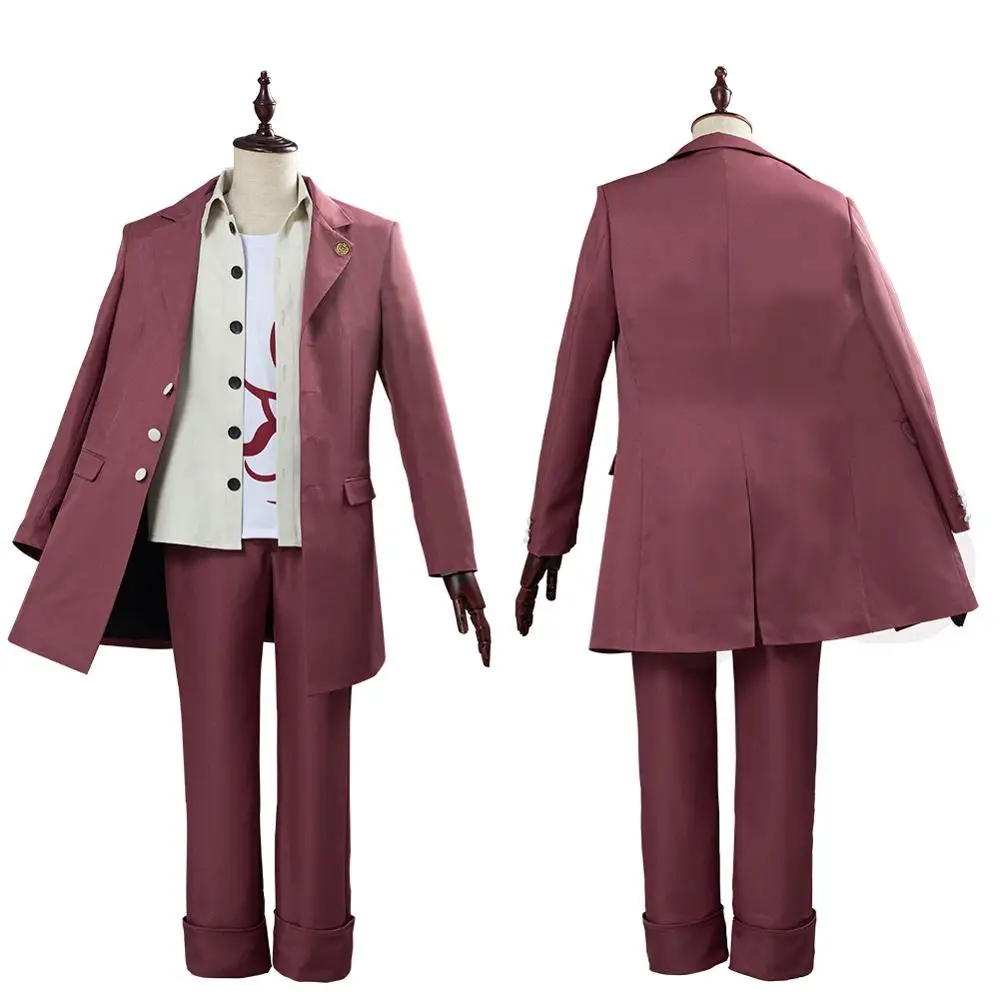 

Anime Danganronpa V3 Momota Kaito Cosplay Costume Momota Kaito COS Japanese Game School Uniform Suit Outfit Suit hat and wig