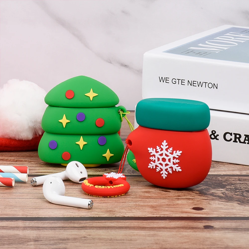 Чехол для Apple AirPods 2 Наушники Happy New Year Christmas Deer коробка наушников чехол 1 мягкий