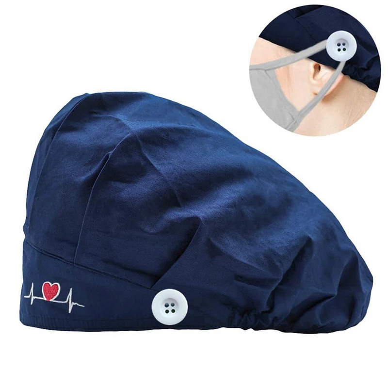 

Unisex Cotton Adjustable Pet Work Hats Dust Cap Nursing Cap Elastic Beauty Hats Beauty Salon Pet Scrubs New Baotou Hat Wholesale