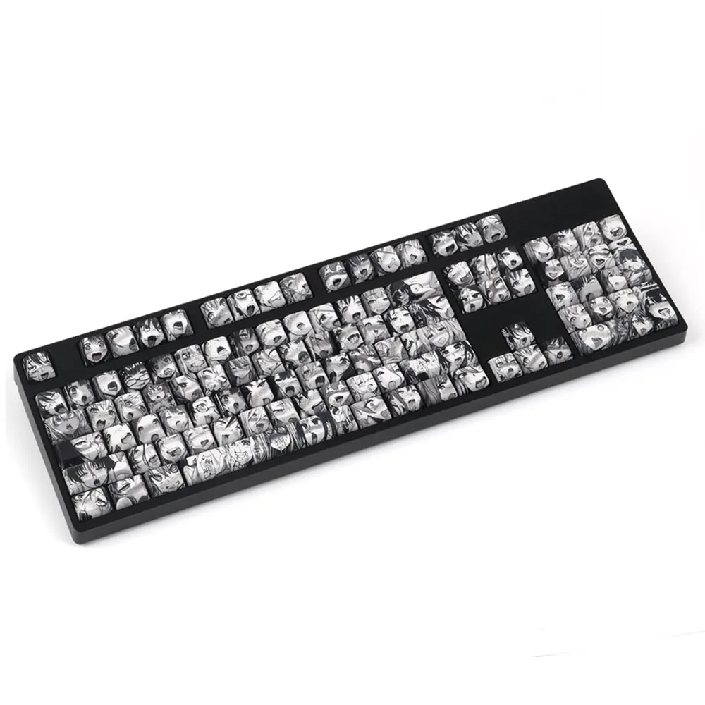 Японские Аниме персонажи дизайн черный белый JDA профиль колпачки для клавиш Cherry Mx