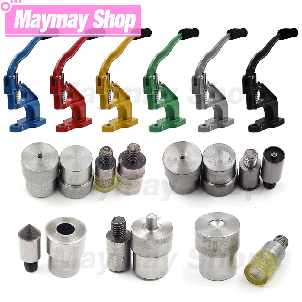 Hand Punch Press Machine Metal Dies Mold For Double Cap Rivets Snap Eyelet Grommet Buttons Installation Tools Handmade Supplies | Дом и сад