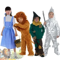 dorothy scarecrow tinman wizard lion costume baby kids animal birthday party halloween cosplay costumes role play jumpsuit c234