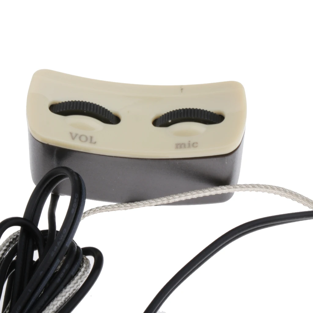 

Microphone Sound Hole Equalizer Piezo Pickup for Acoustic Guitar Parts Accs