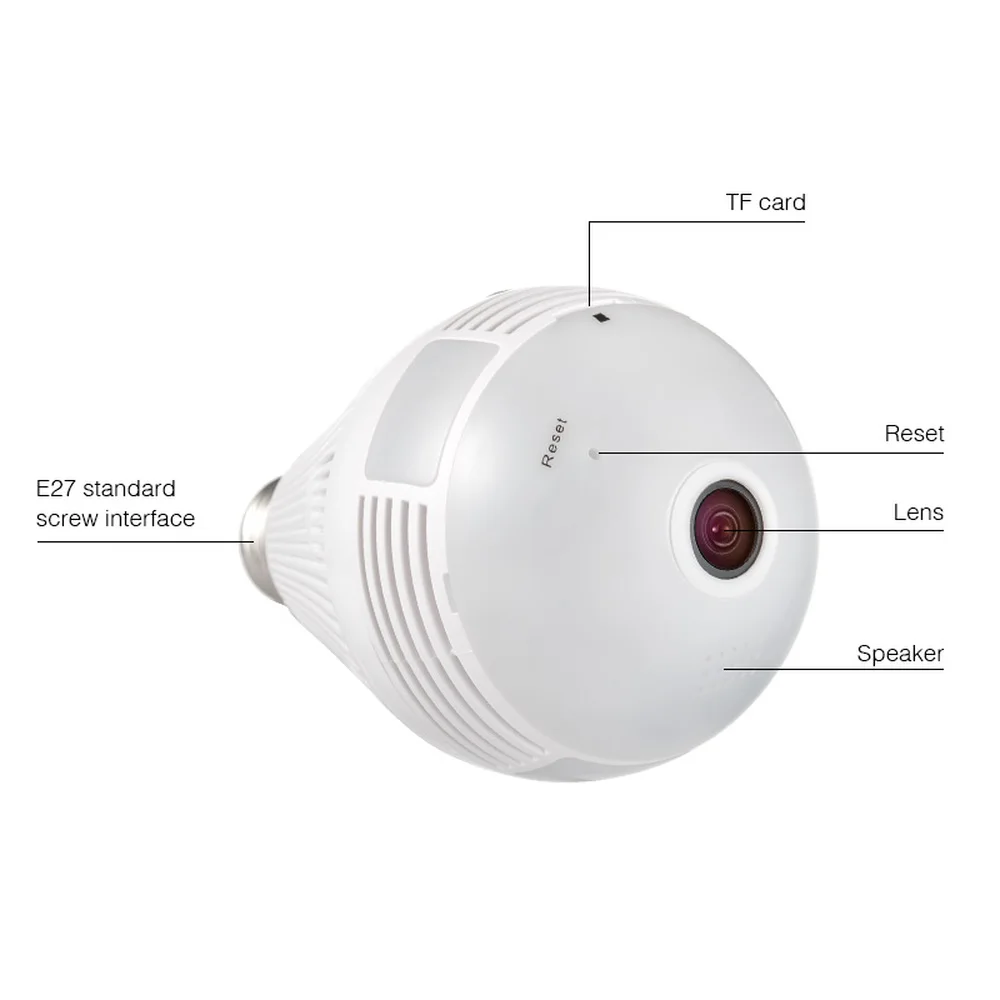 IP-камера видеонаблюдения с лампочками Wi-Fi 360 градусов | Безопасность и защита