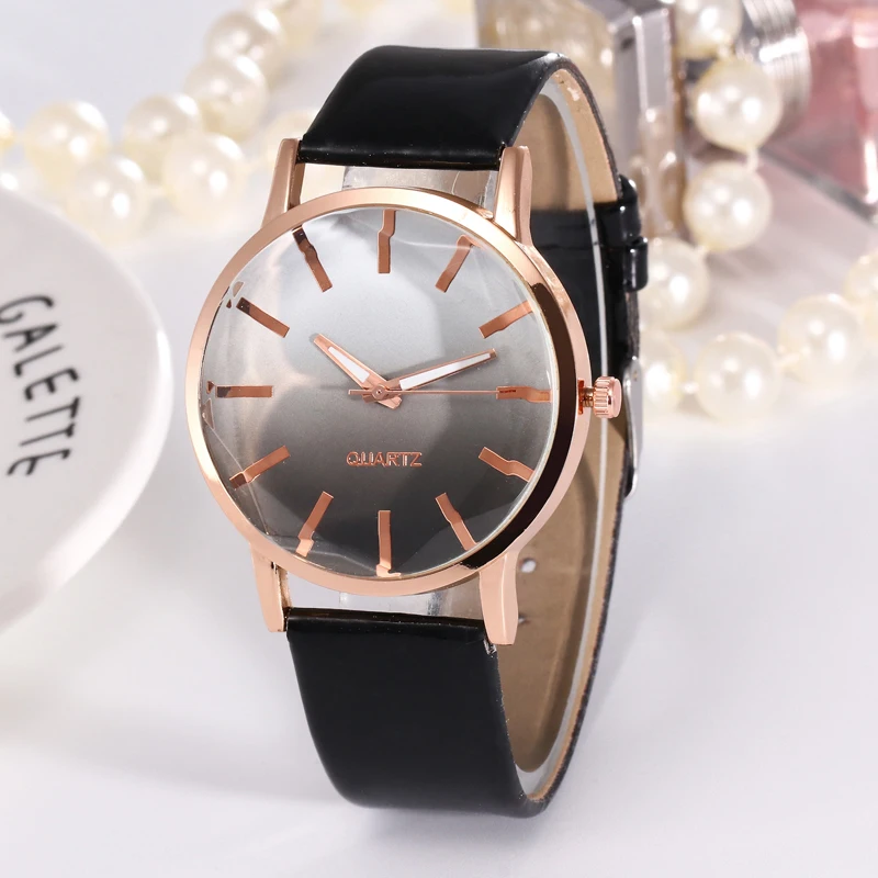 Часы 2019 хит женская мода бриллиантовый кожаный ремешок аналоговые кварцевые