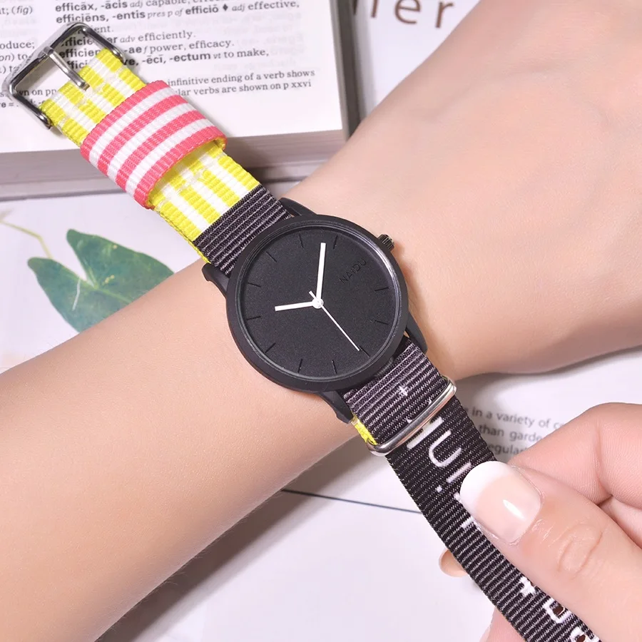 

Summer Style Canvas Women Quartz Watch 2019 New Fashion Casual Vitality Young People Wristwatches Woman Clock Bayan Kol Saati