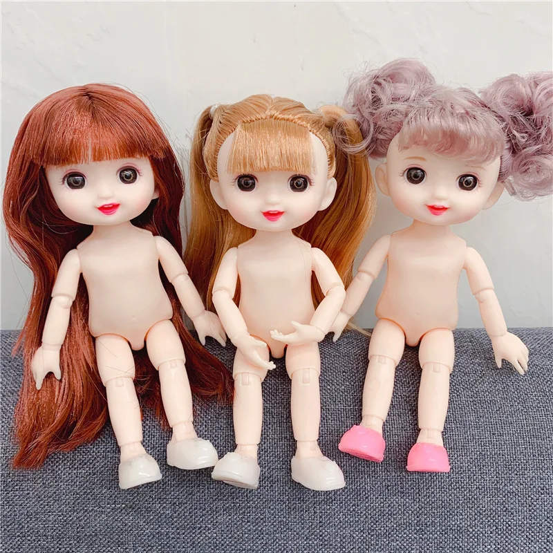 

New Smile Face Doll 16cm BJD 1/12 Mini 13 Joints Cute Princess Baby Body Dress Up Fashion Dolls DIY Toys for Girls Gift 12 Inch