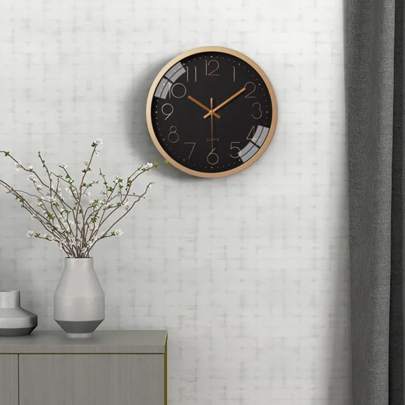 Пластиковые бесшумные настенные часы современный дизайн креативные гостиная 3D