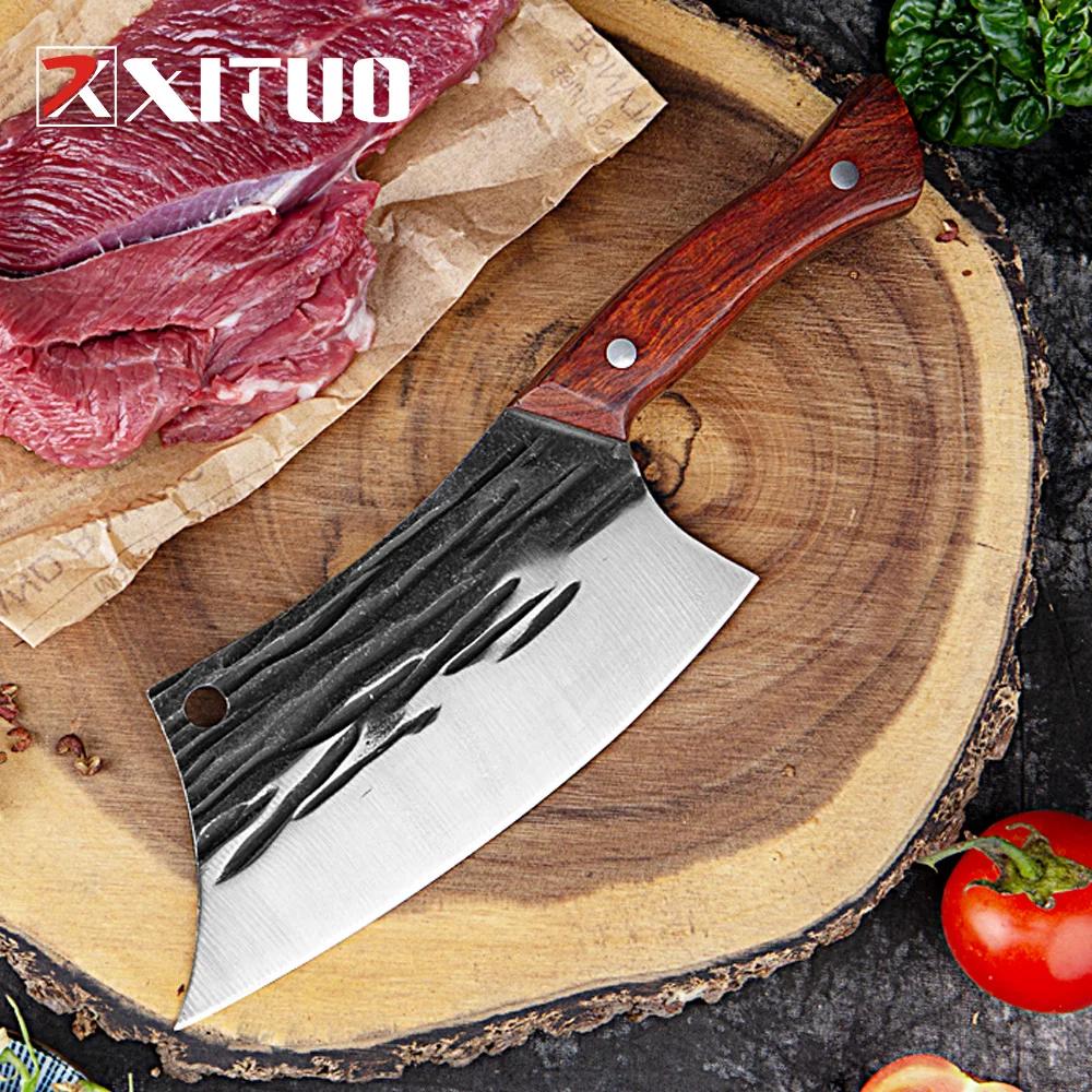 

​​XITUO Kitchen Knife Slicing Tool Super Sharp Full Tang Chef Knives Handmade Forged High Carbon Steel Butcher Boning Knife Cut
