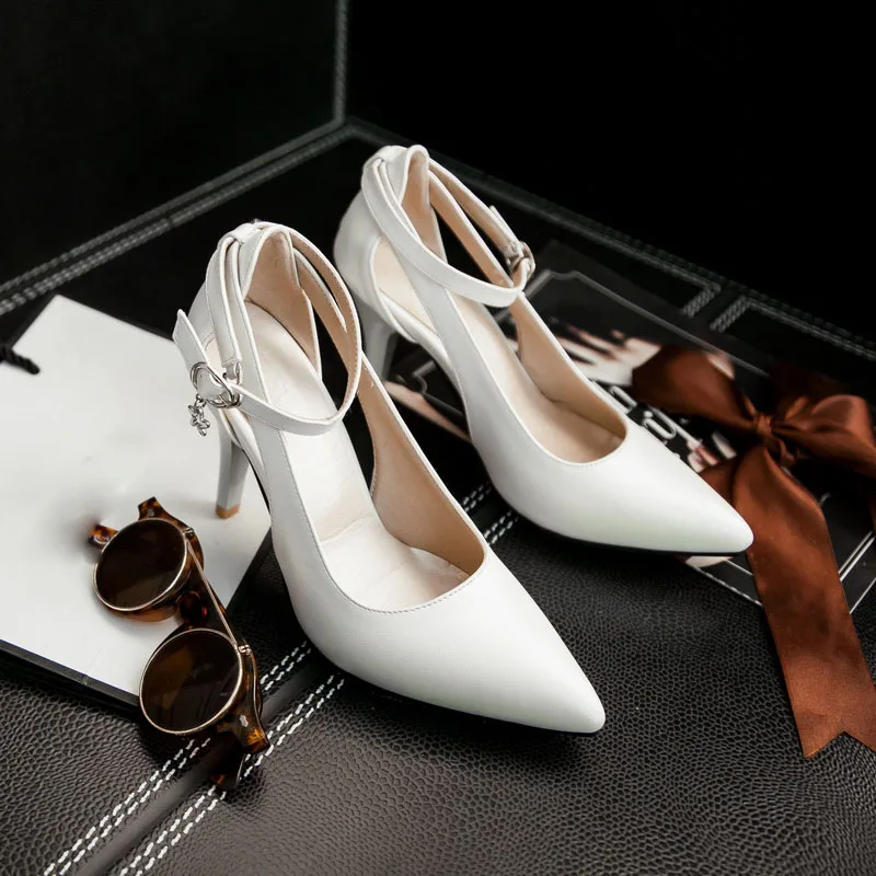 Новинка пикантные женские босоножки на высоком каблуке-шпильке с острым носком