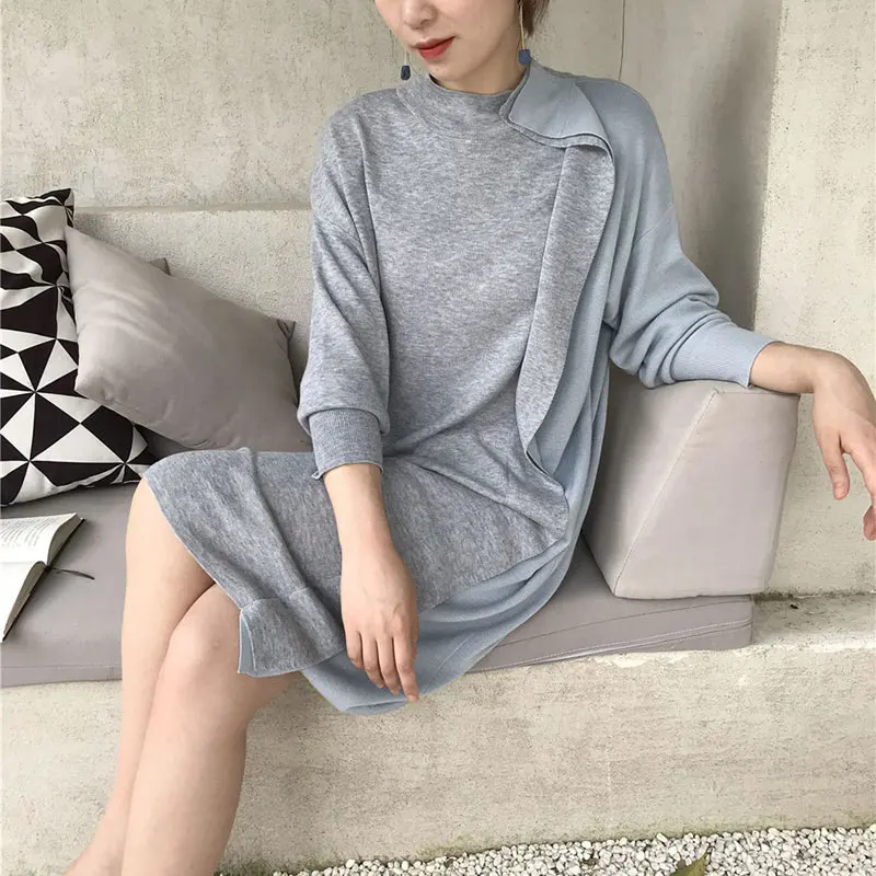 XITAO длинное тонкое плиссированное платье средней длины для женщин модного цвета