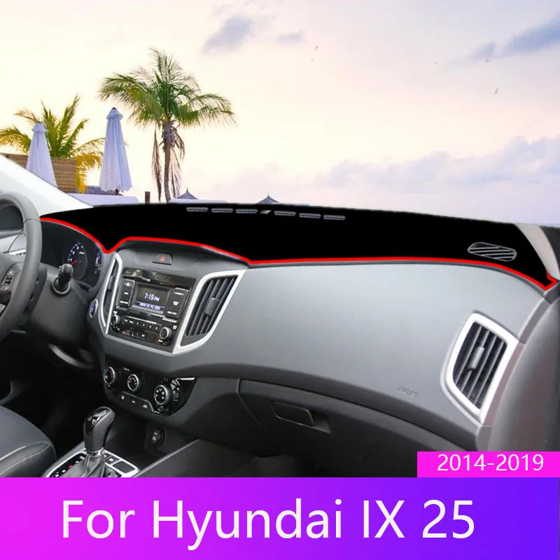 

Для 2014-2020 Hyundai Ix25 чехол для приборной панели автомобиля раньше коврик для защиты светильник солнцезащитный козырек приборной панели ковры а...