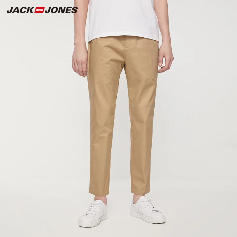 JackJones модные облегающие хлопковые мужские брюки удобные деловые повседневные