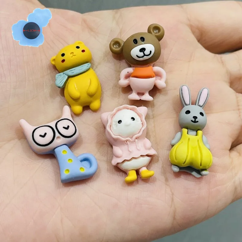 

50pcs Wholesale Resin Rabbit Snails Animal Shoe Decorations Garden Shoes Accessories Fit Kids Backpack Croc Jibz Charm