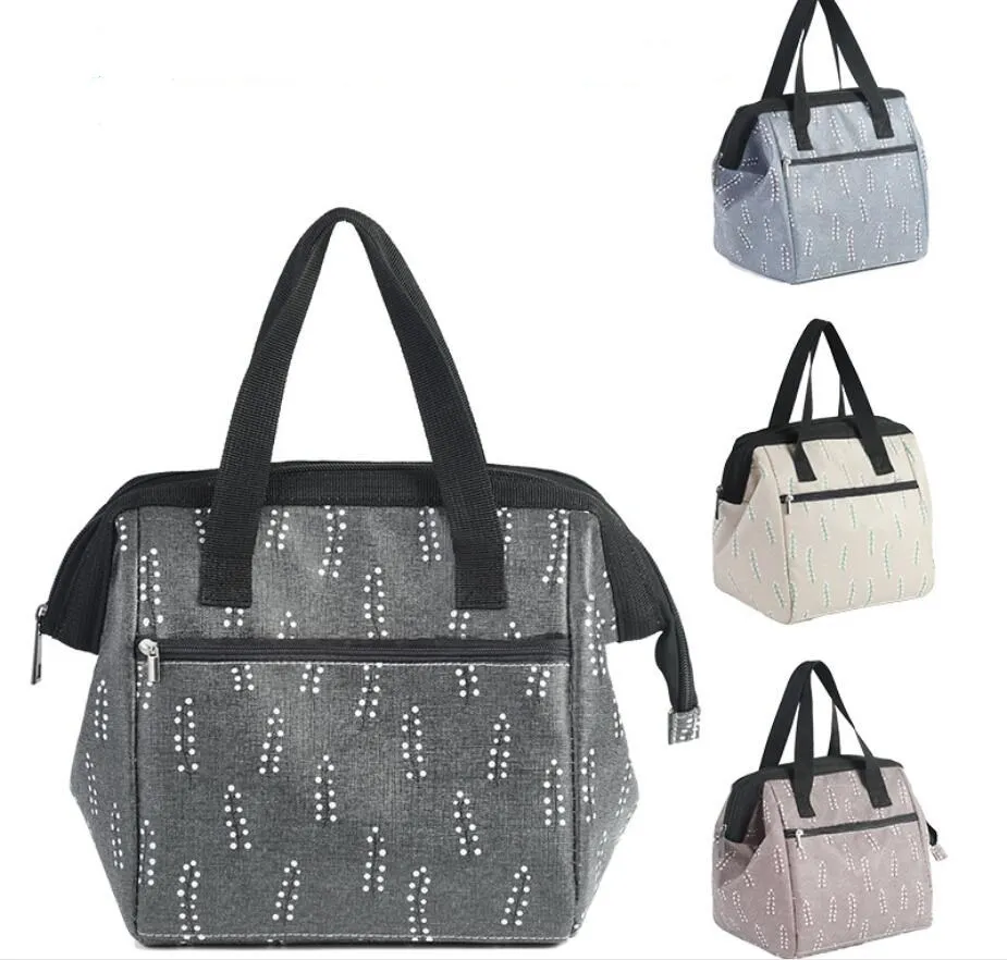 

New Simple Portable Insulated Lunch Bag For Women Cooler Bag Kids lunch Box Thermal Case Pouch Lunch Container School Food Box