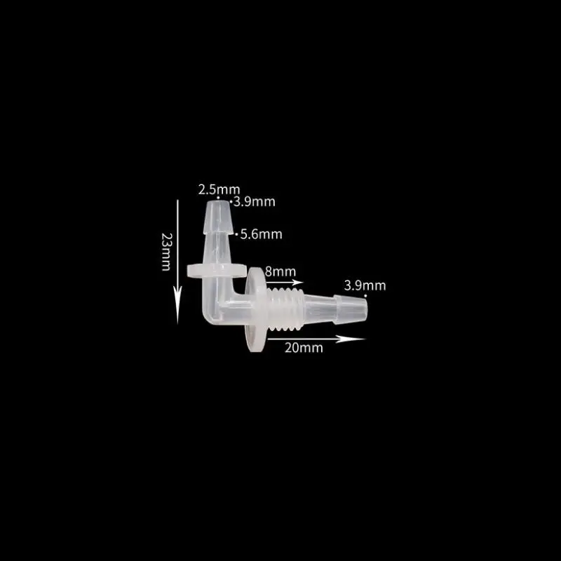 3 9 мм до M8 метрической резьбы Пластик колено трубы фитинг пагода колючей