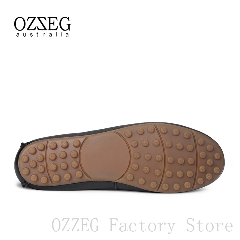 OZZEG Роскошные брендовые дизайнерские женские зимние туфли из натуральной кожи на