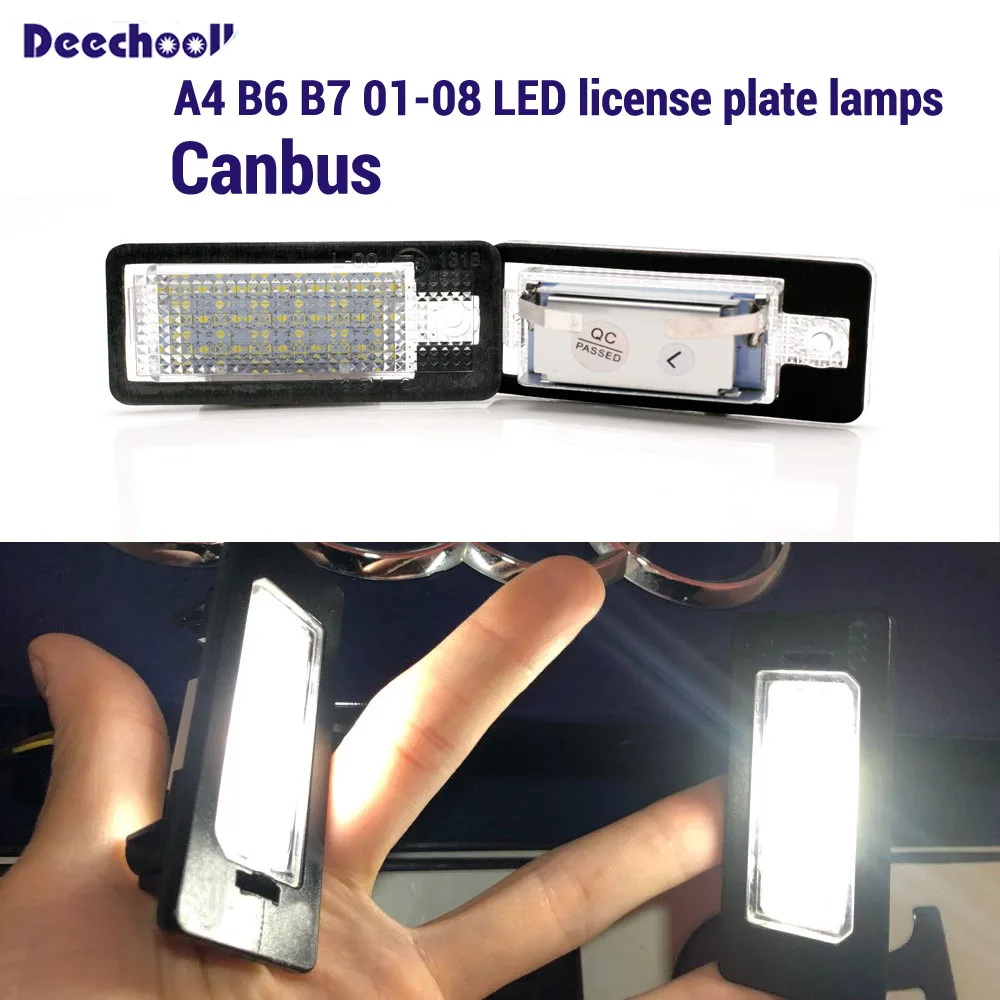 Светодиодная лампа Canbus для номерного знака + без ошибок белый холодный свет