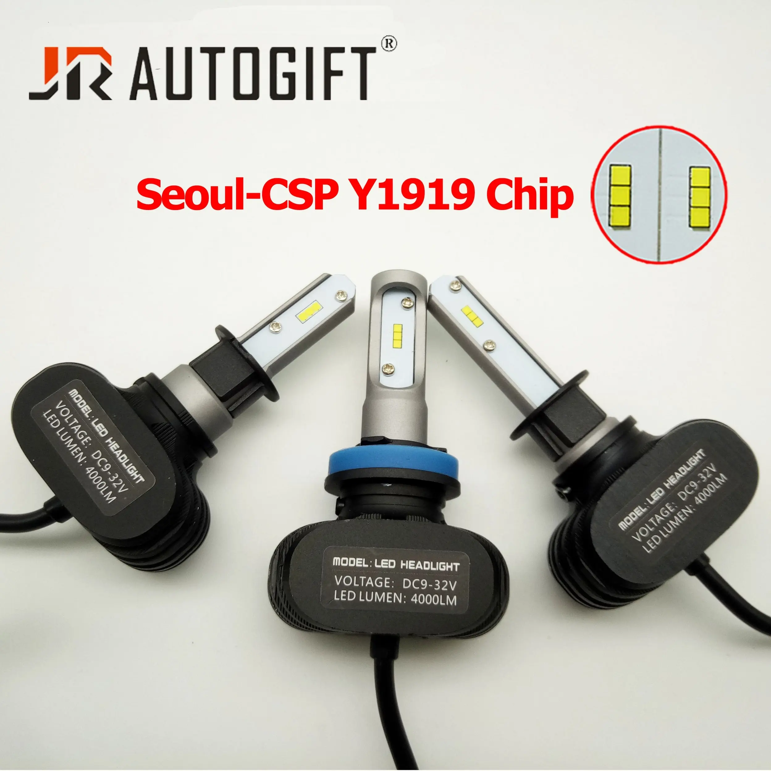2x H7 H11 9005 9006 H3 880 881 H27 светодиодный автомобилей головной светильник лампы 8000LM Сеул