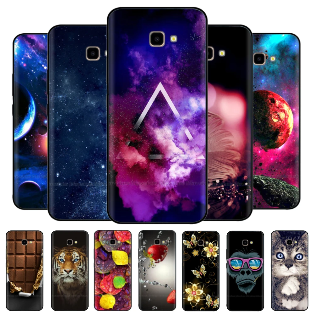 

For Samsung J4 2018 Case Luxury Fundas Back Covers For Coque Samsung Galaxy J4 Plus J415 J415F SM-J415F Painting Cases Capa Bags