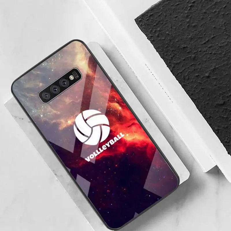 

Volleyball Sports Phone Case For Galaxy Tempered Glass Cases Apply To S10 S9 S8 S7 S6edge Plus TPU Cover