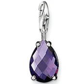 

ThomasPT1721 Purple Color Water Drop Charm Ts Gift In 925 Sterling silver Fit Bag Bracelet Style Good Jewelry
