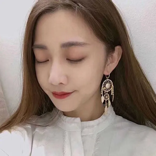 fashion low price high quality diamond crystal End-customized zircon 925 silver needle dream web tassels lady's earings 46 | Украшения