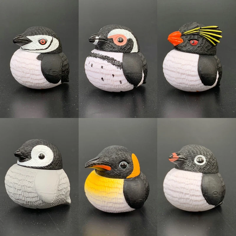 

Cute Fat Penguin Gashapon Toys 6 Type Creative Lovely Action Figure Desktop Decoration Ornament Toys Children Gifts