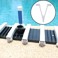 6pcs swimming pool suction head v clamp pool accessory attachment clips for vacuum head skimmer net leaf rake