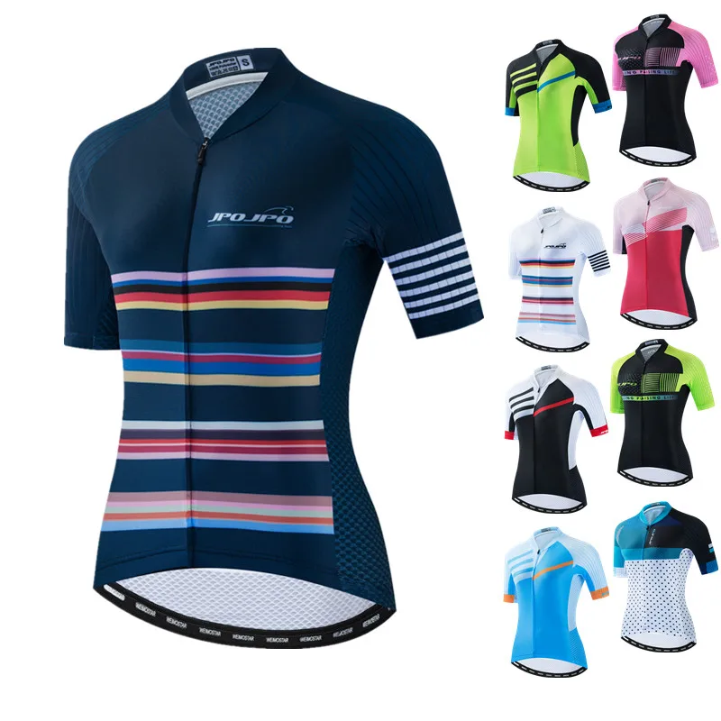 JPOJPO Summer Pro Cycling Jersey Women Breathable Clothing Anti-UV Bicycle Shirt Racing Road mtb Bike Tops Ropa | Спорт и
