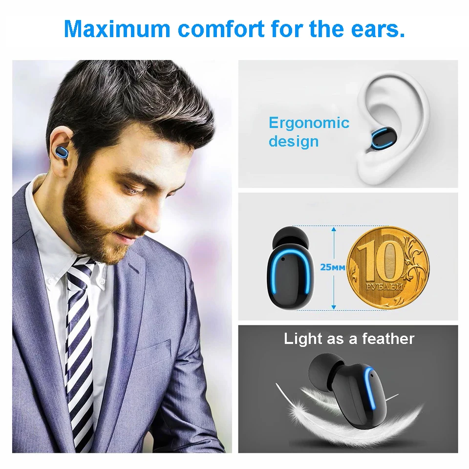 TWS Bluetooth 5 0 наушники Ture беспроводные гарнитура спортивные игровая 1500 мАч HBQ Q32 PK I7S |