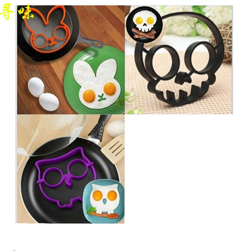 Голова черепа кролик Сова Форма силикагель яйцо жарки Творческая кухня DIY форма