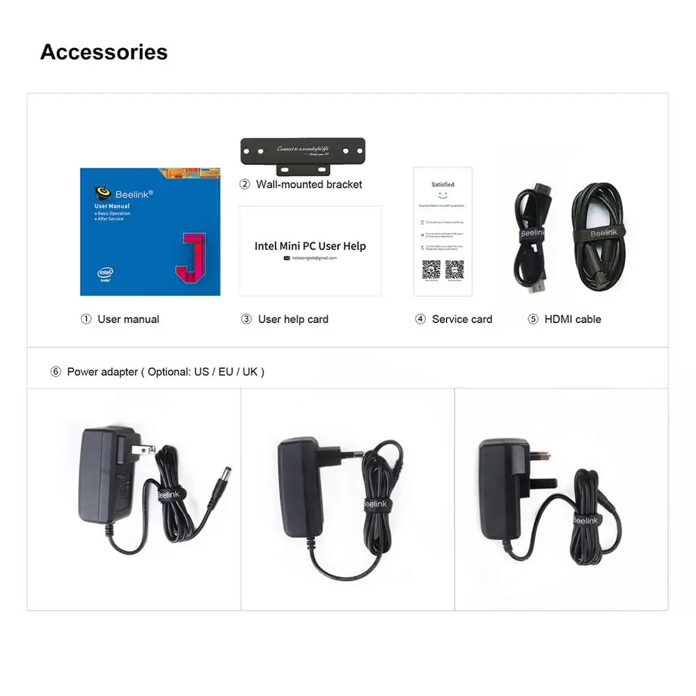 Beelink J45 Мини ПК J4205 подлинный Windows 10 128/256/512GB 2 4 GHz + 5 8 WiFi BT4.0 поддержка Netfix 4K H.265
