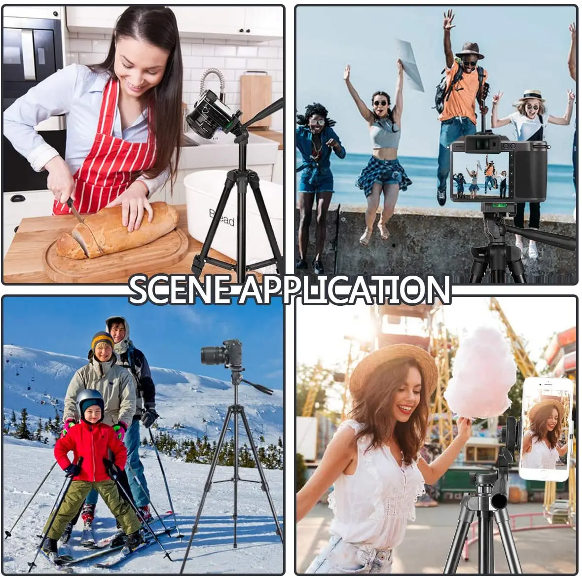 Штатив для камеры 50 дюймов/125 см Гибкая легкая подставка путешествий с