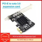 Новый PCIe на 2 порта SATA 3 III 3,0 6 Гбитс SSD адаптер PCI-e PCI Express X1 плата контроллера, плата расширения, поддержка X2 X4 X8 X16