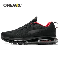 onemix 2022 running shoes for men soft air cushion breathable knitted vamp male outdoor athletic jogging shoes walking sneakers