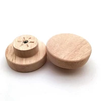 10pcs home accessory wooden knob wood round pull knobs for cabinet drawer shoe box cupboard cabinet door