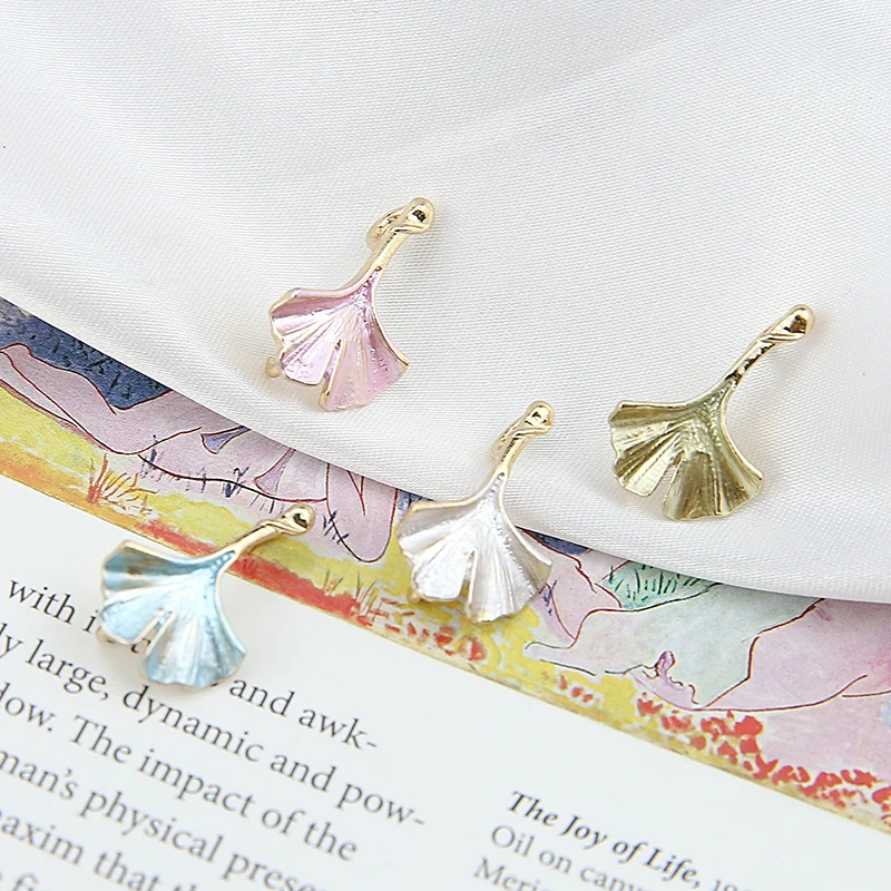 Аксессуары ручной работы сделай сам сплав окрашенные распылением листья гинкго