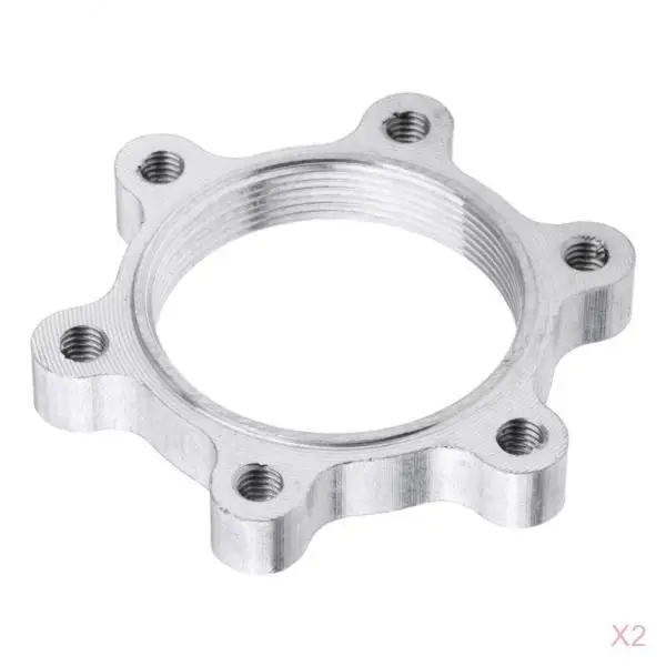 2Pcs Bicycle Freewheel Threaded Hubs Disk Disc Brake Flange Adapter 6 | Спорт и развлечения