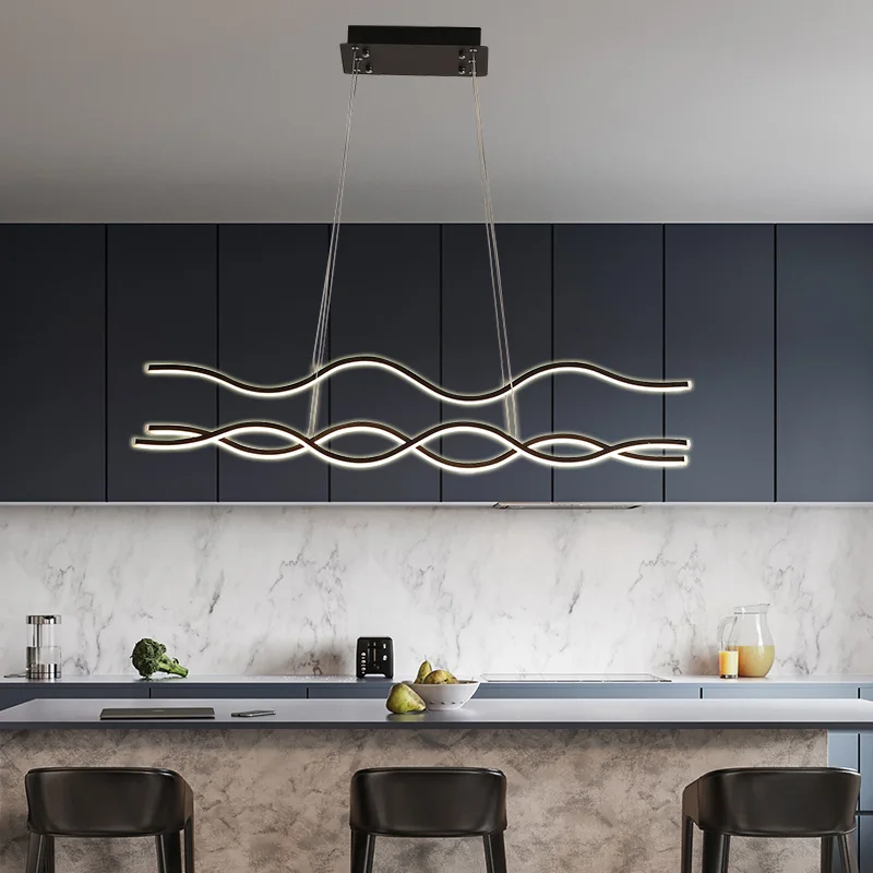 

Минимализм приблизительно для столовой, кухни, бара, 85-265 В переменного тока, алюминиевая подвесная люстра, осветительные приборы