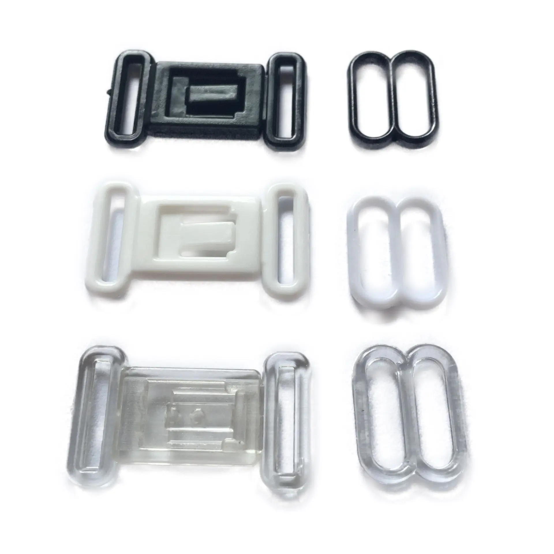 500 sets plastic Hardware Sets adjustable tape accessories clasps & hooks eye set bow tie plastic buckles