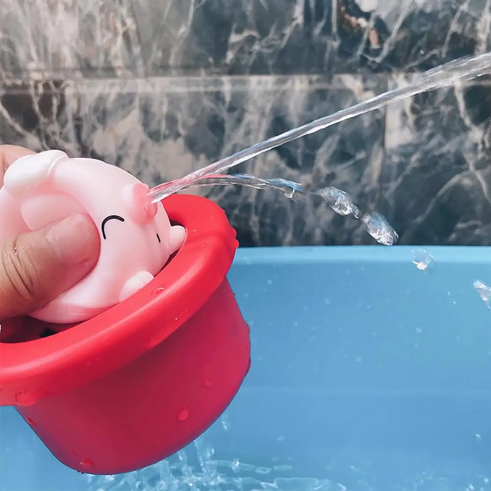 Shower Toy Cute Cartoon Pig ABS Baby Water Sprayer for Bathing