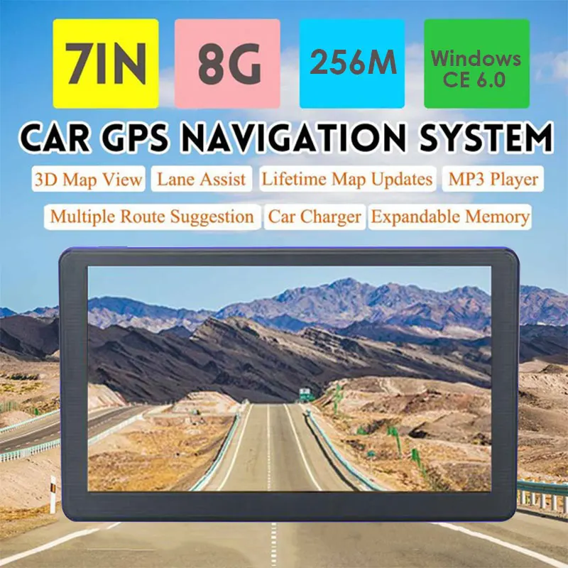 Навигатор HD с GPS 256 Мб + 8 Гб поддержка голосового вещания на национальном языке